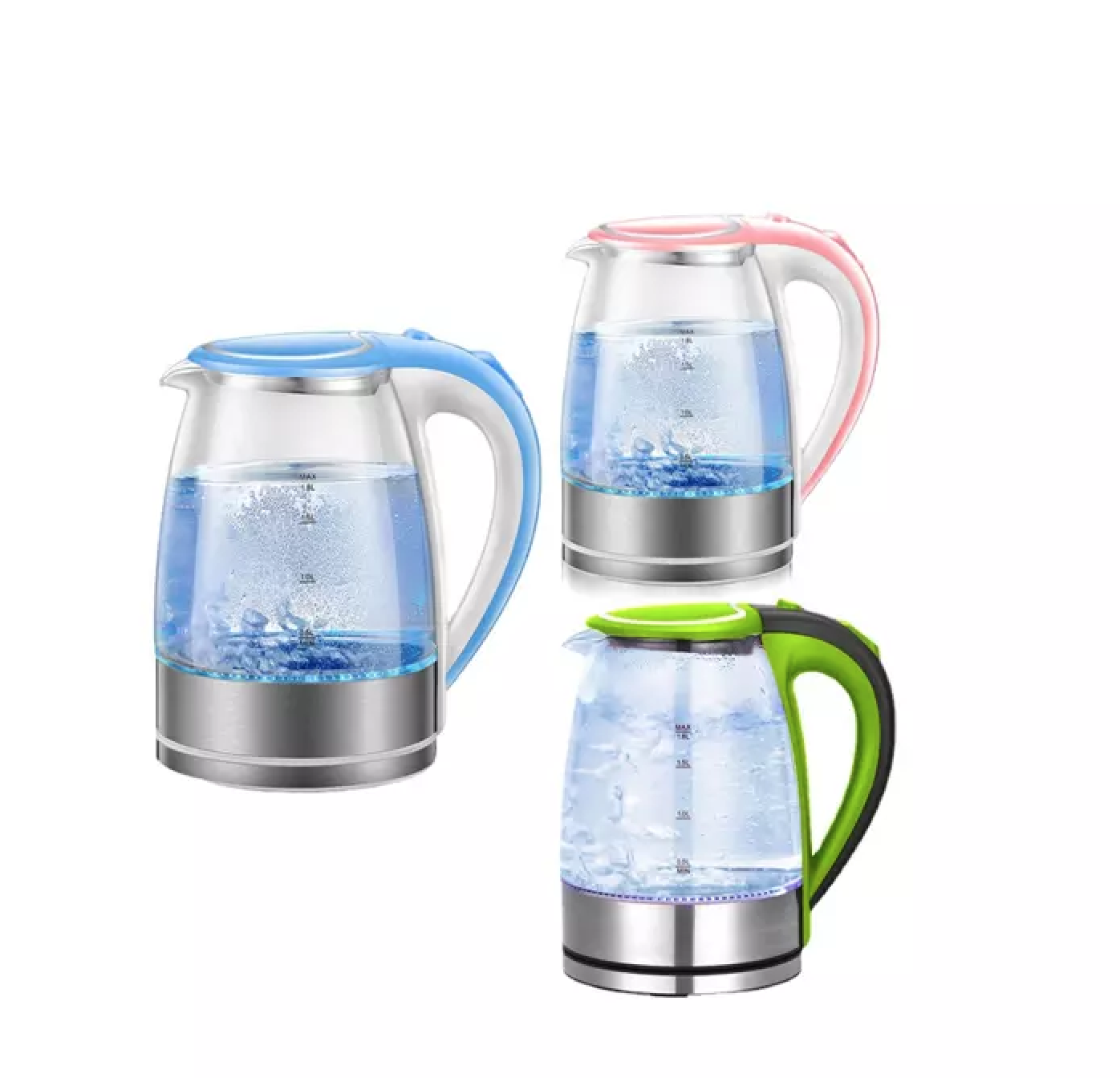 Water Kettle Led Indicator 1.7 L Glass Water Boiler