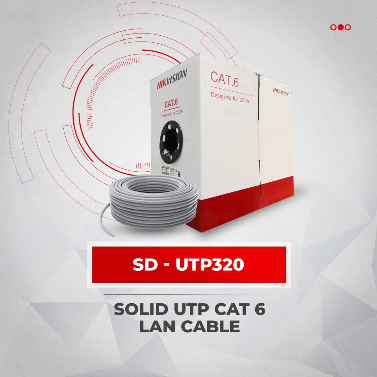 Ds 1 Ln6 Uu Hikvision Cat6 Network Cable Cat 6 Utp (Outdoor)