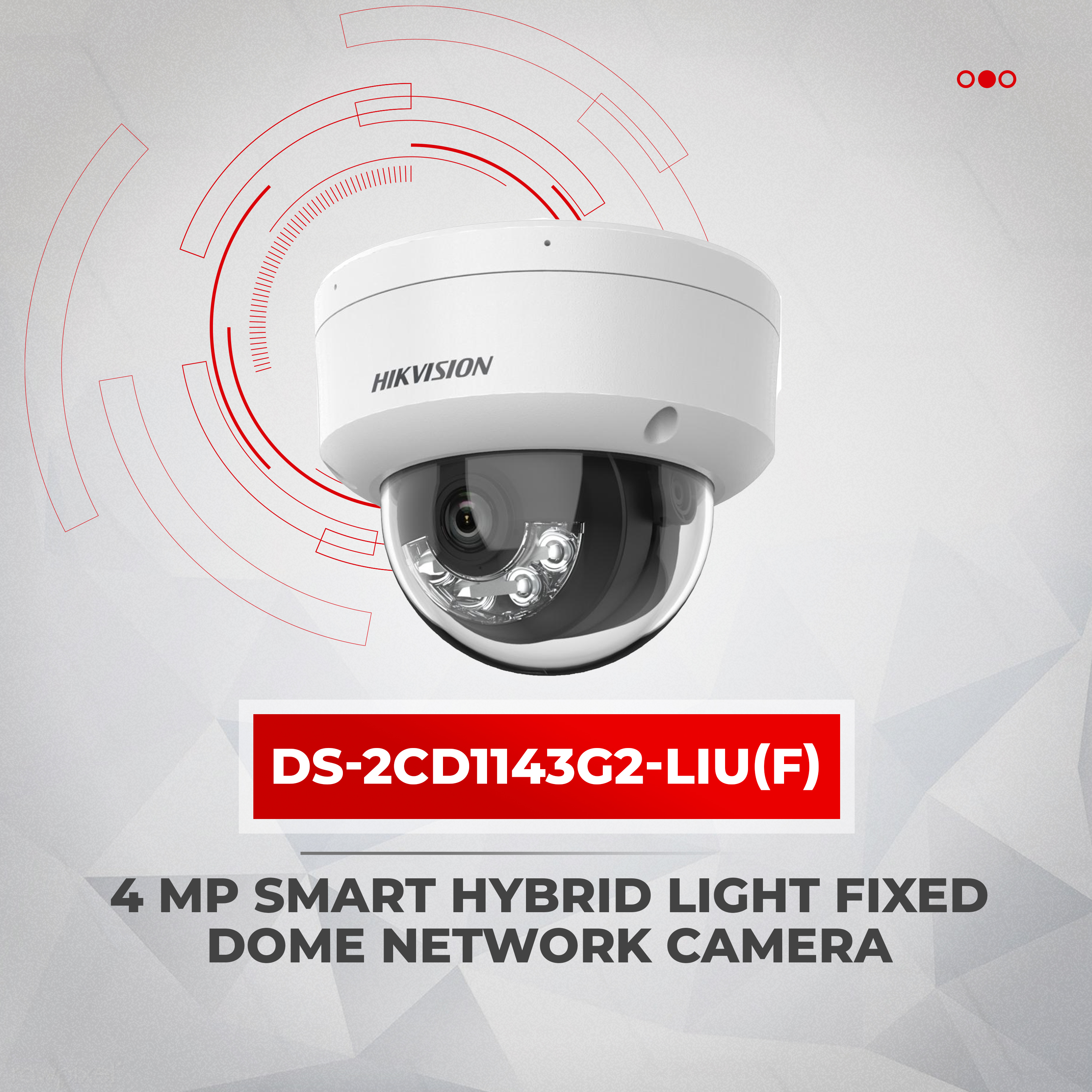Cctv Hikvision 4 Mp Smart Hybrid Light Fixed Dome Network Security Surveillance Camera 