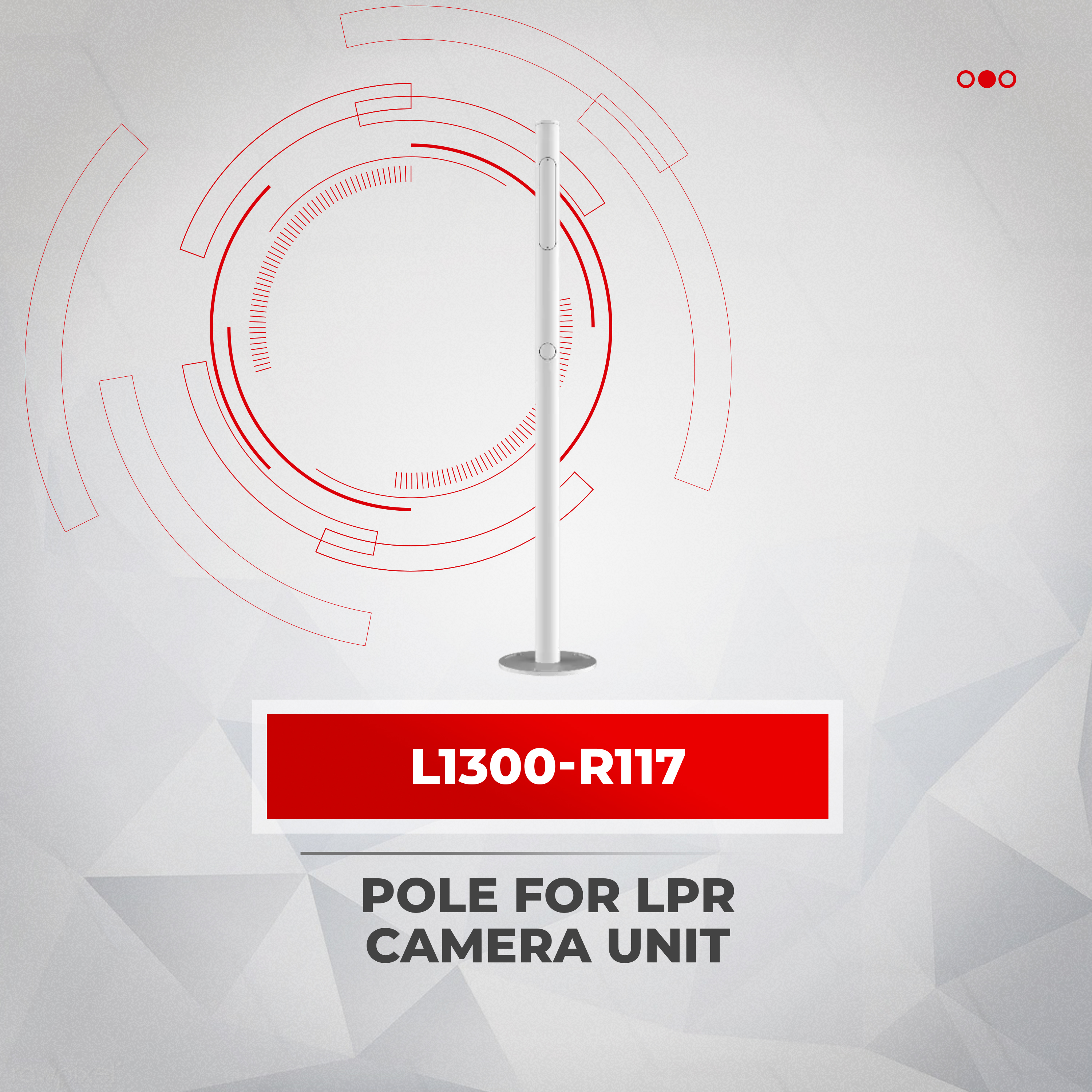 Hikvision Pole For Lpr Cctv Camera Unit