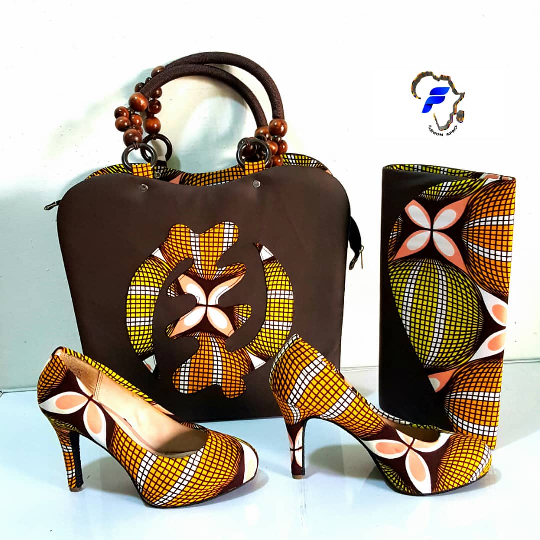 Ladies Sandals with Heels Matching Shoes and Bag Set In Heels