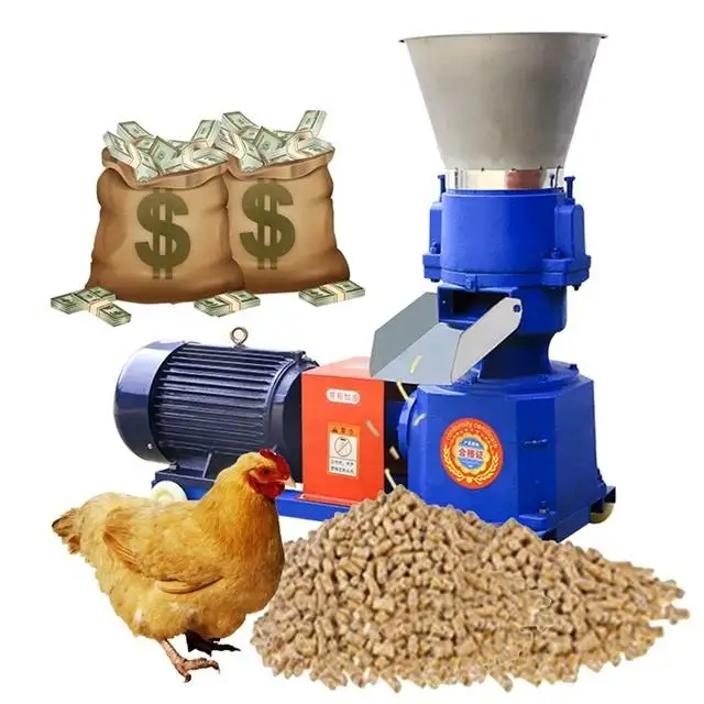 Pellet Feed Mill Making Machine For Pig, Fish Dog Cat Pet Food Animal Chicken Cattle Cow 