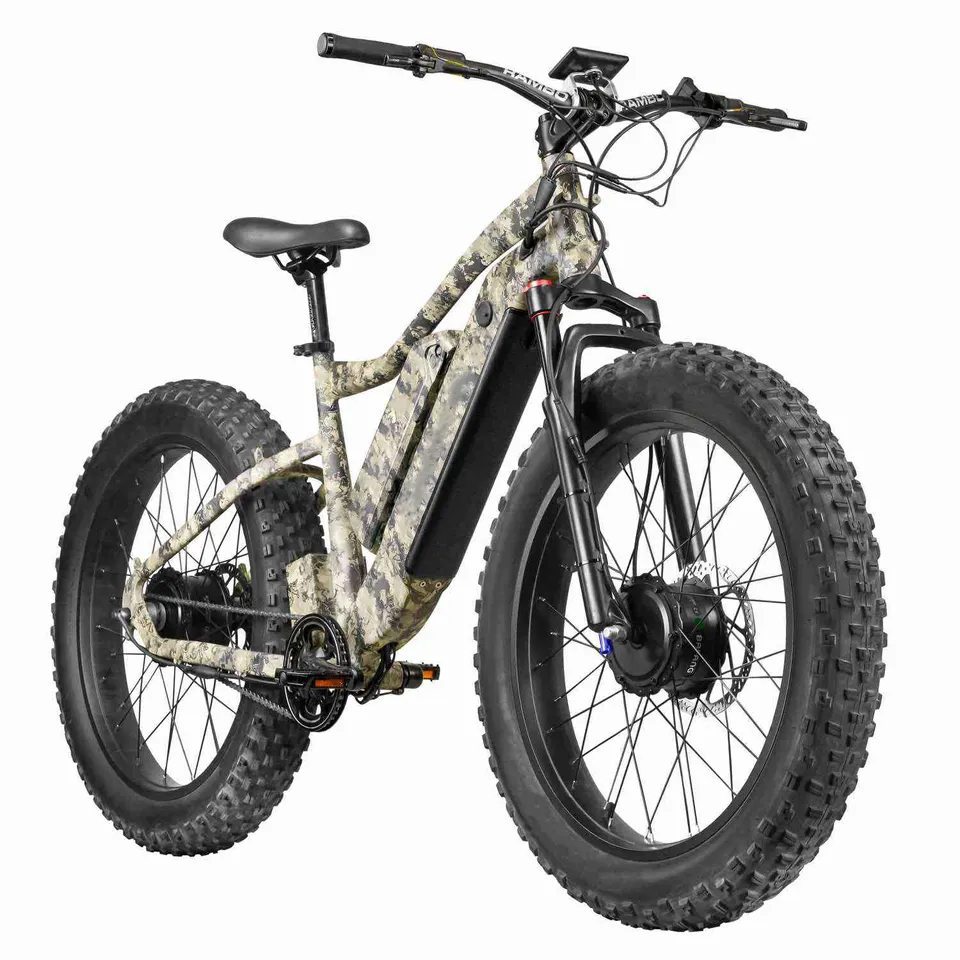 E Bike Electric Bicycle Front & Rear Dual Ebike 1000w Motor 52v 20ah Ebike With Lithium 52v Battery