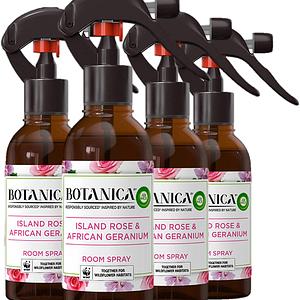 Botanica Air Wick Air Freshener Room Spray Island Rose & African Geraneum, Pack Of 4    