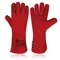 Extreme heat resistant gloves, cow leather with kevlar stitching, ideal welding gloves for tig and mig , perfect bbq gloves for cooking in grill