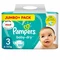 Asda green pampers new baby size 3, 100 nappies, 6kg -10kg, jumbo+ pack