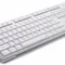 Tilted computer keyboard holder for easy ergonomic typing, keyboard stand for office desk, home, school, clear white richboom acrylic 